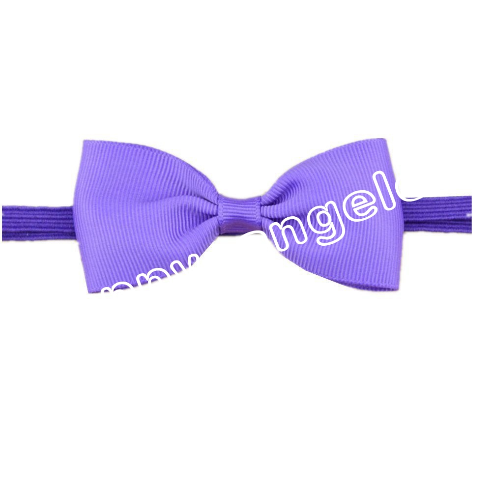 25pcs baby ribbon hair bow with mini Thin Elastic headbands girl hair accessorie 2" bow flower hair band slender rubber hair ties PJ5277