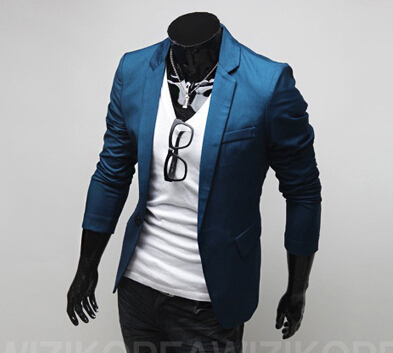 2016 Autumn Korean style small fresh Personality solid color Suit men fashion Casual slim Blazers for men size M-XXL,4-colors
