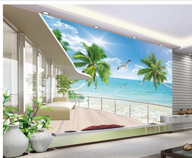 Wallpaper mural wallpaper Beach landscapes TV backdrop 3D wallpaper mural wall sticker wallpaper papel de parede20151377 от DHgate WW