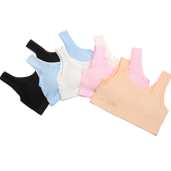 Hot Selling Sport Vest Women Cotton Crop Top 5Color Full Coverage No Rim Padded Bras