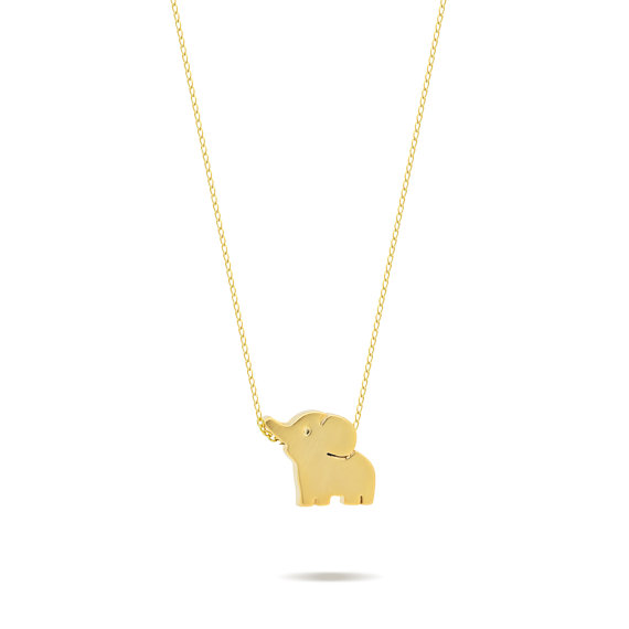 30PCS- N028 Cute Tiny Baby Elephant Necklace Small Lucky Elephant Necklaces Lovely Cartoon Animal Necklaces for Birthday Gifts