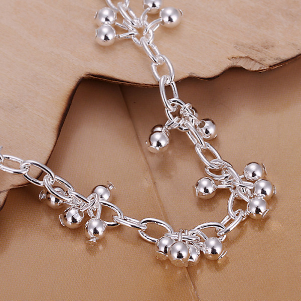 Hot sale best gift 925 silver Soo grapes hanging light Bracele DFMCH085, brand 925 sterling silver plated Chain link gemstone bracelets