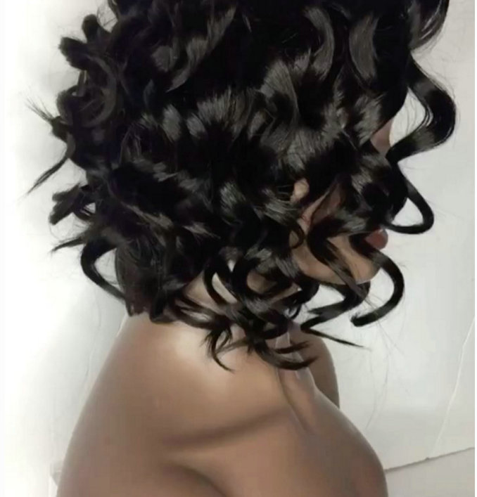 Transparent hd short bob wigs brazilian curly wave Lace Front human hair wig for black women 130% Density Pre Plucked natural hairline