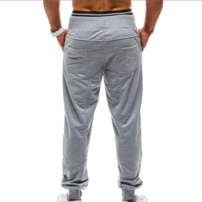 Wholesale-2016 New Mens Fashion Baggy Sweatpants Hip Hop Harem Sweat Pants Men Casual Solid Sport Jogging Trousers Pantalon Homme 13M0472
