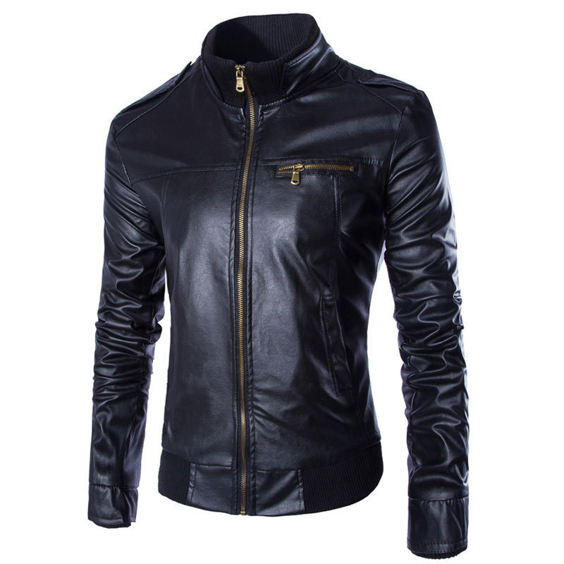 Wholesale- New PU Leather Jacket Men Blouson Moto Cuir Mens Windproof Motorcycle Biker Jacket Jaqueta de Couro Veste Cuir Homme Y037, Black
Wholesale- New PU Leather Jacket Men Blouson Moto Cuir Mens Windproof Motorcycle Biker Jacket Jaqueta de Couro Veste Cuir Homme Y037, Black