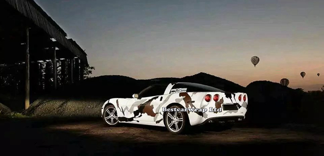BLACK WHITE Camo VINYL Wrap Full Car Wrap Acrtic winter Camouflage Vinyl Wraps Film Black & Grey white size 1.52 x 30m/Roll Free Shipping