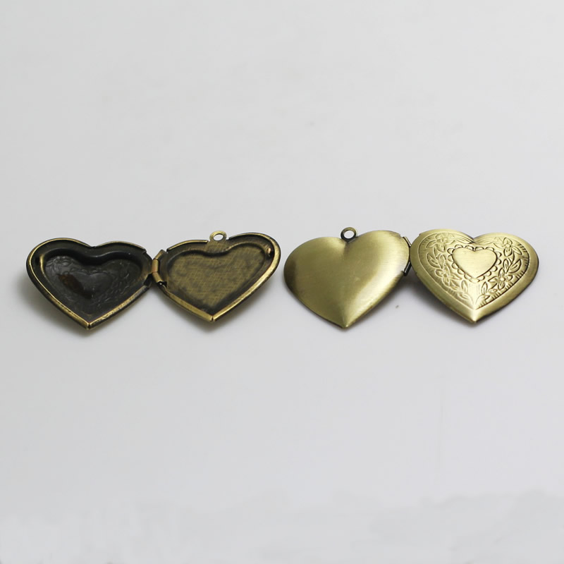 Beadsnice heart photo charm personalized frame pendant flower engraved locket mothers day gift family locket ID 3354