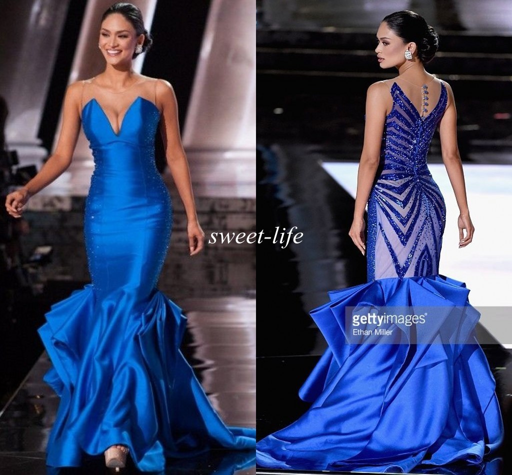 Miss Universe 2019 Evening Dresses Mermaid Blue Illusion Back Beaded Sequins Ruffles Satin Sleeveless Pageant Gowns Formal Prom Dress, Grape
Miss Universe 2019 Evening Dresses Mermaid Blue Illusion Back Beaded Sequins Ruffles Satin Sleeveless Pageant Gowns Formal Prom Dress, Grape