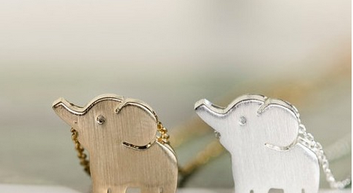 30PCS- N028 Cute Tiny Baby Elephant Necklace Small Lucky Elephant Necklaces Lovely Cartoon Animal Necklaces for Birthday Gifts