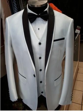 Custom Made White Groom Suits For Wedding One Buttoms Gentleman Groomsmen Tuxedos Best Man Suit (Jacket+Bowtie+Vest), Navy 
Custom Made White Groom Suits For Wedding One Buttoms Gentleman Groomsmen Tuxedos Best Man Suit (Jacket+Bowtie+Vest), Navy