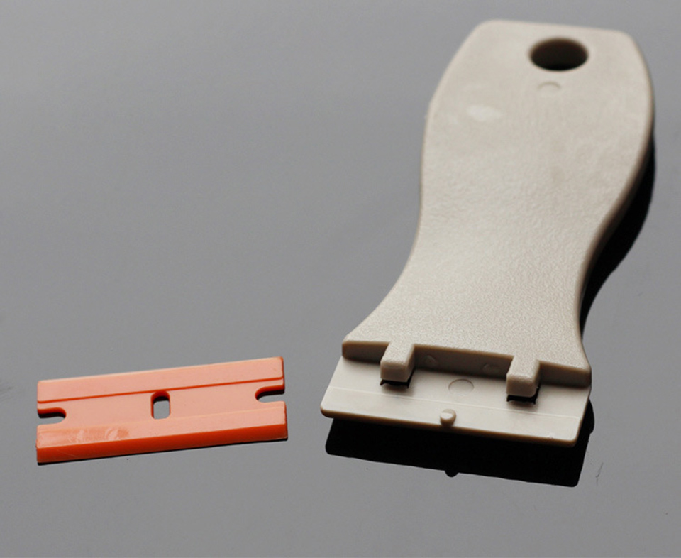 10*4cm car wrap tint tool Mini-Razor Blade Scraper with plastic blade for vinyl glue removing MO-207