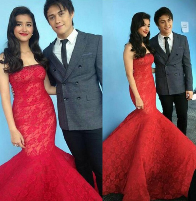 Red Lace Mermaid Prom Dresses Beaded Strapless Neck Evening Gowns Vestidos De Fiesta Sweep Train Formal Dress