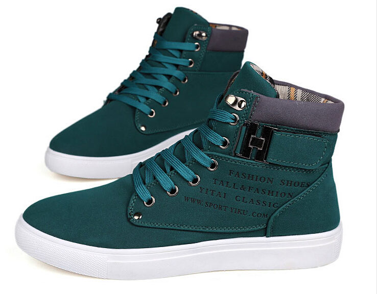 new men casual ankle boots for men canvas sport buckle rivet Sneakers shoelace anti-slip shoes size 39-44