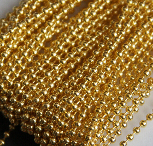 1.5mm/2mm/2.4mm/3mm/4mm/6mm Top selling 10 meters lot gold plated Stainless Steel Bead chain.jewelry finding.DIY necklace bracelet wholesale
1.5mm/2mm/2.4mm/3mm/4mm/6mm Top selling 10 meters lot gold plated Stainless Steel Bead chain.jewelry finding.DIY necklace bracelet wholesale