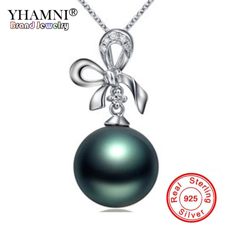 YHAMNI Real Natural Freshwater Black Pearl Pendant Necklace 925 Sterling Silver Butterfl Necklace Wedding Jewelry for Women NG06
YHAMNI Real Natural Freshwater Black Pearl Pendant Necklace 925 Sterling Silver Butterfl Necklace Wedding Jewelry for Women NG06