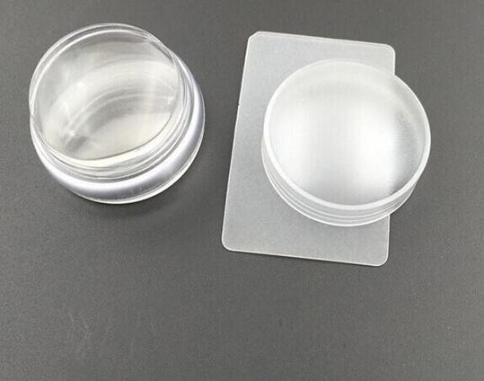 3.5cm Clear Silicone Jelly Nail Stamper with Cap Chess Design Nail Art Stamper & Scraper
