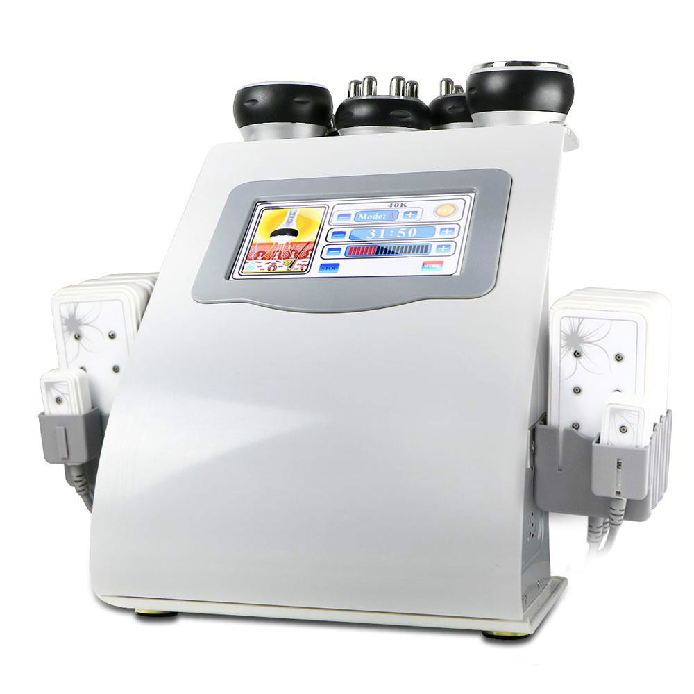 New Promotion 6 In 1 Cavitation Vacuum Radio Frequency Machine for Spa Fast Express Shipping
