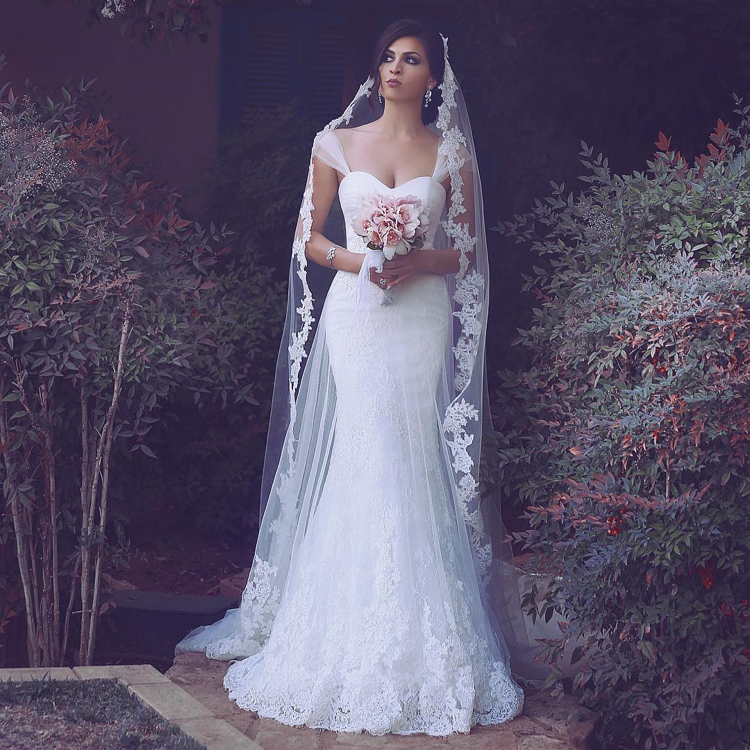 2018 New Arabic Cap Sleeves Lace Mermaid Wedding Dresses Tulle Applique Floor Length Wedding Bridal Gowns, White
2018 New Arabic Cap Sleeves Lace Mermaid Wedding Dresses Tulle Applique Floor Length Wedding Bridal Gowns, White