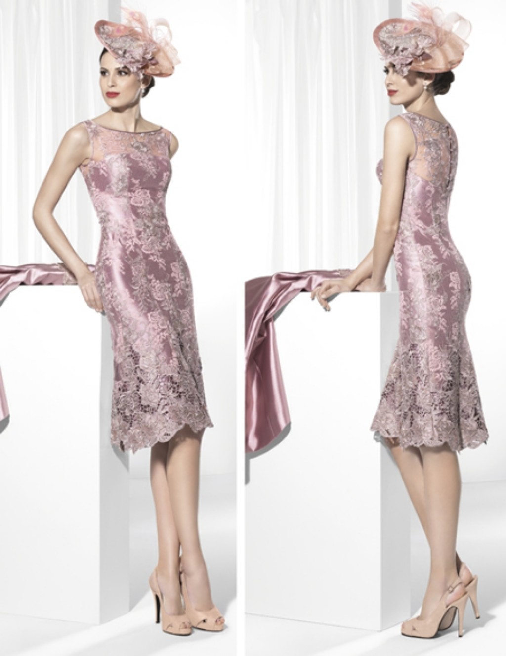 Chic Sheath Lace Mother Of The Bride Dresses Sheer Jewel Neck Knee Length Evening Gowns For Wedding Mothers Formal Dress With Jacket
Chic Sheath Lace Mother Of The Bride Dresses Sheer Jewel Neck Knee Length Evening Gowns For Wedding Mothers Formal Dress With Jacket