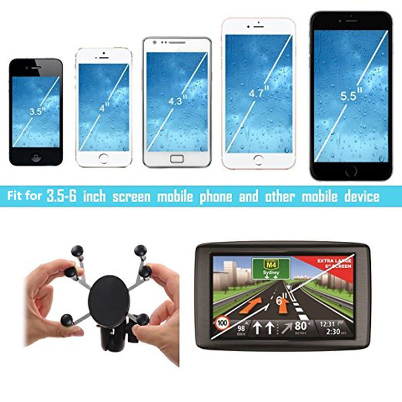 Adjustable Shockproof Mobile Phone Auto Phone Holder for Motorcycle GPS Bike Bicycle Handlebar and Motor Car Rearview Mirror Mount Stand