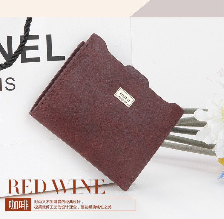 New Top Brand Fashion Zipper PU Leather Coin Card Holder Photo Holders Women Purse Wallet Female Purse Wallets