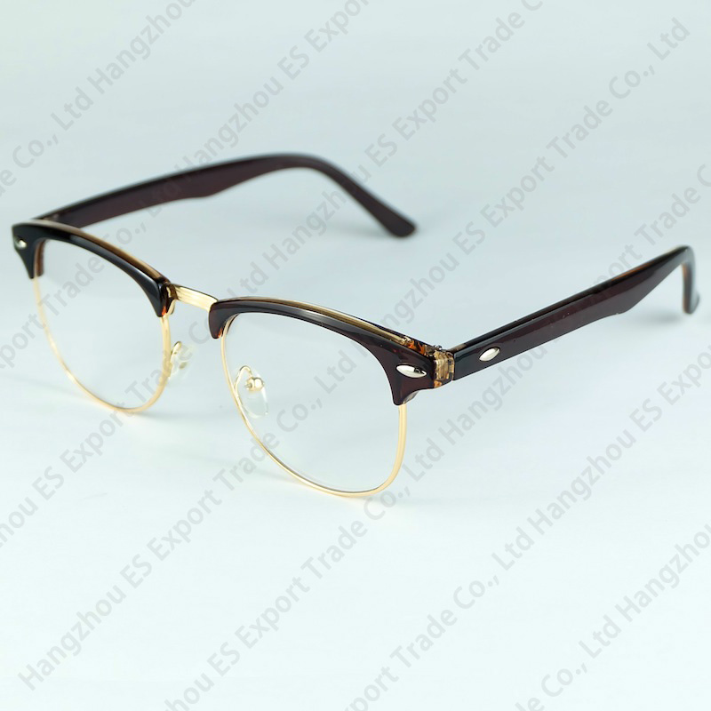 The Classical Half Rim Optical Frame Full Metal Frames With Plastic Movie Stars Favorite Fashion Eyewear No Brand Logo Glasses
