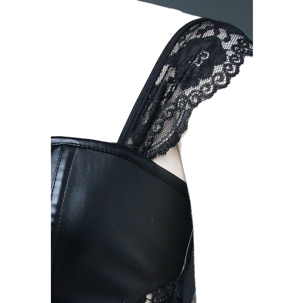 Wholesale-6XL Leather Corset Bondage Cinta Modeladora Gothic Corset Dress Corpete Gothic Clothing Latex Corset Steampunk Clothing 2016