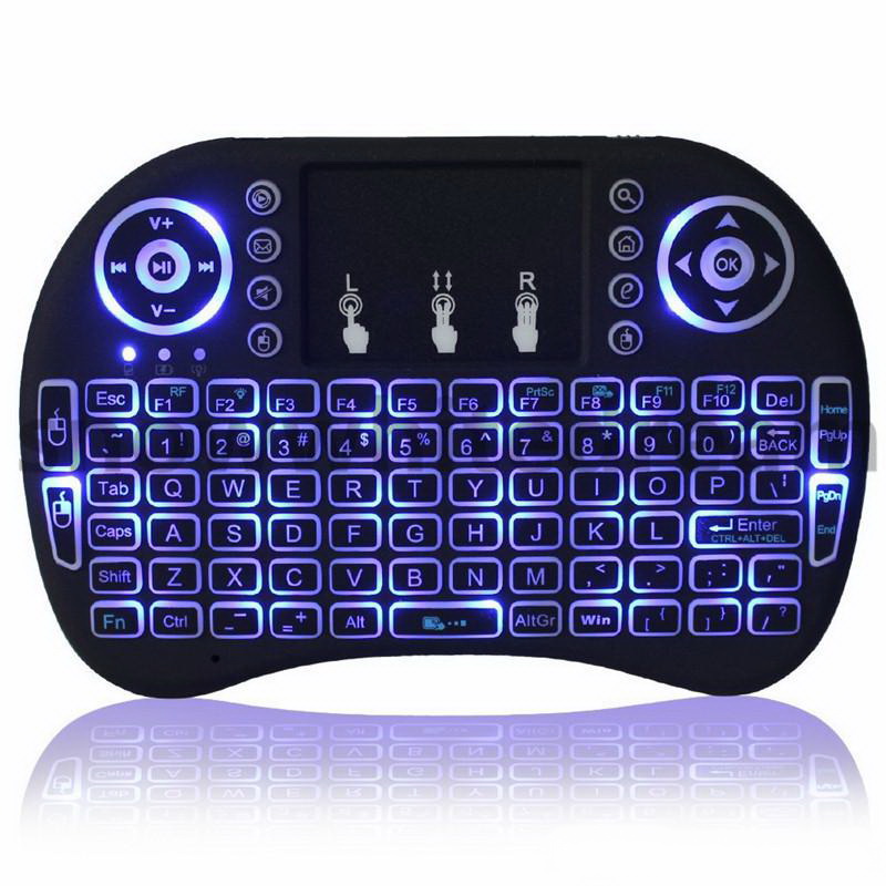 Fly Air Mouse 2.4G i8 Wireless Keyboard With Backlight Red Green Blue Remote Controlers For MXQ M8S CSA93 S905X S912 S812 S805 Tv Box