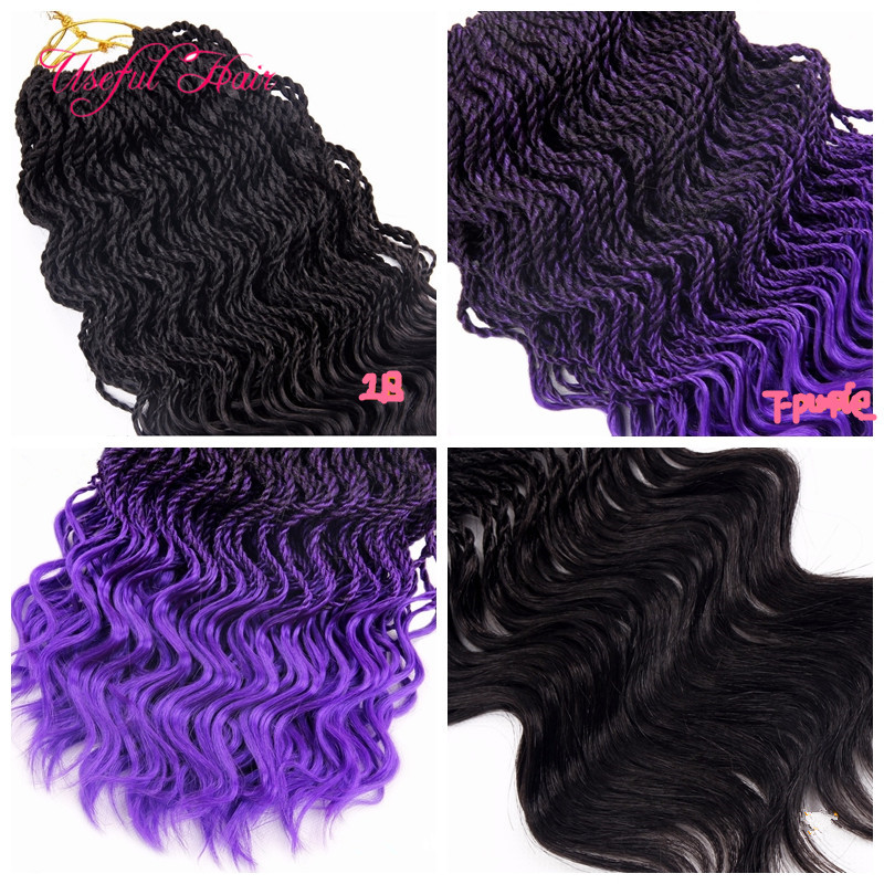 spring curl Pre-Twisted Senegalese Crochet Braids hair 16inch half wave kinky curly hair extensions synthetic braiding hair