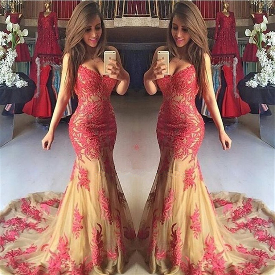 Spaghetti Straps Mermaid Elegant Appliques Zipper Sweetheart Tulle Prom Dress Red Lace Champagne Evening Dress vestidos fiesta largos, Fuchsia
Spaghetti Straps Mermaid Elegant Appliques Zipper Sweetheart Tulle Prom Dress Red Lace Champagne Evening Dress vestidos fiesta largos, Fuchsia
