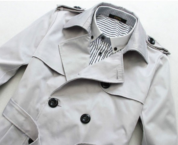 Free Shipping New Men's Stylish Double Breasted Long Trench Coat Men Overcoat Winter Long Jacket For Men Plus