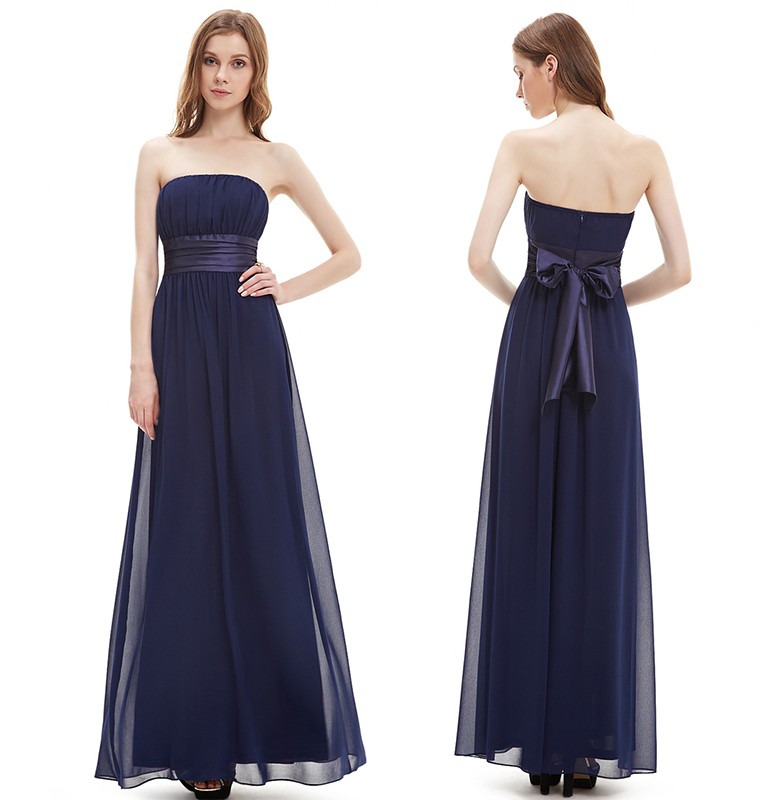 new stock sexy long chiffon formal prom dresses bow beads pleats floorlength evening bridemaid party gowns
