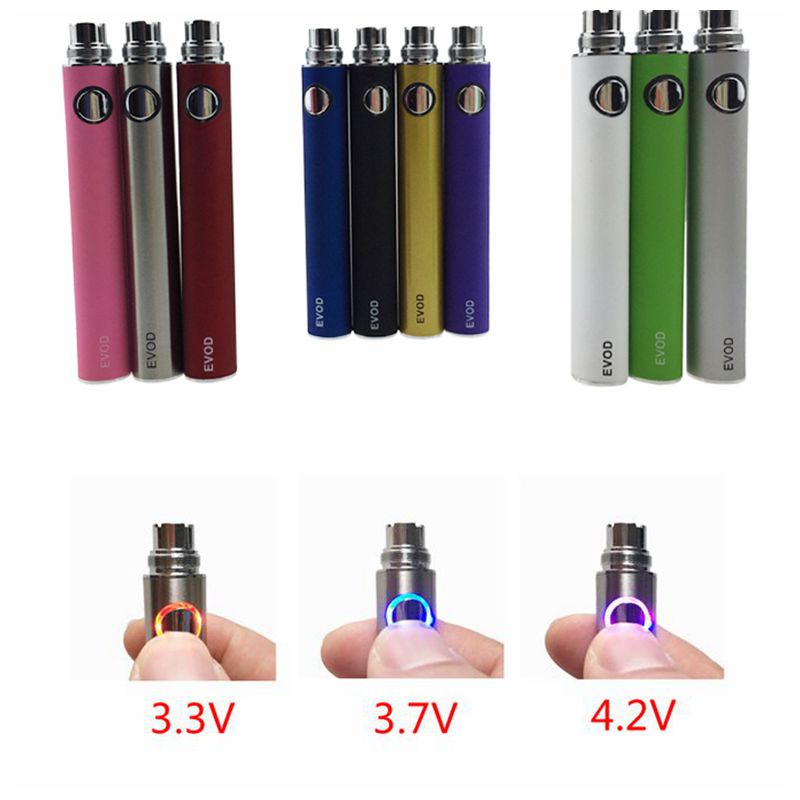 EVOD Variable Voltage battery 3.3V 3.7V 4.2V 650mAh 900mAh 1100mAh evod eGo ecig batteries for MT3 CE4 CE5 atomizer
EVOD Variable Voltage battery 3.3V 3.7V 4.2V 650mAh 900mAh 1100mAh evod eGo ecig batteries for MT3 CE4 CE5 atomizer