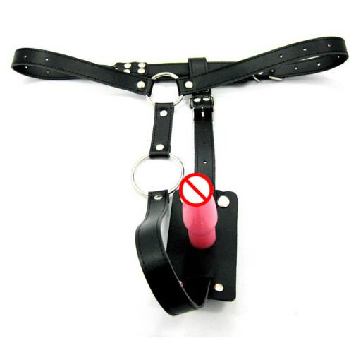 Wholesale-Fetish PU Leather Harnesses Men Anal Butt Plug Panties with Metal Cock Ring Male Chastity Belt Sex Games Erotic Toys Sex Product