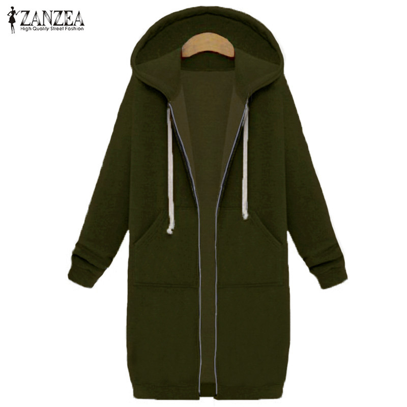 Wholesale- ZANZEA Women 2017 Autumn Winter Casual Long Hoodies Sweatshirt Coat Zip Up Outerwear Hooded Jacket Plus Size Outwear Tops, Blue
Wholesale- ZANZEA Women 2017 Autumn Winter Casual Long Hoodies Sweatshirt Coat Zip Up Outerwear Hooded Jacket Plus Size Outwear Tops, Blue