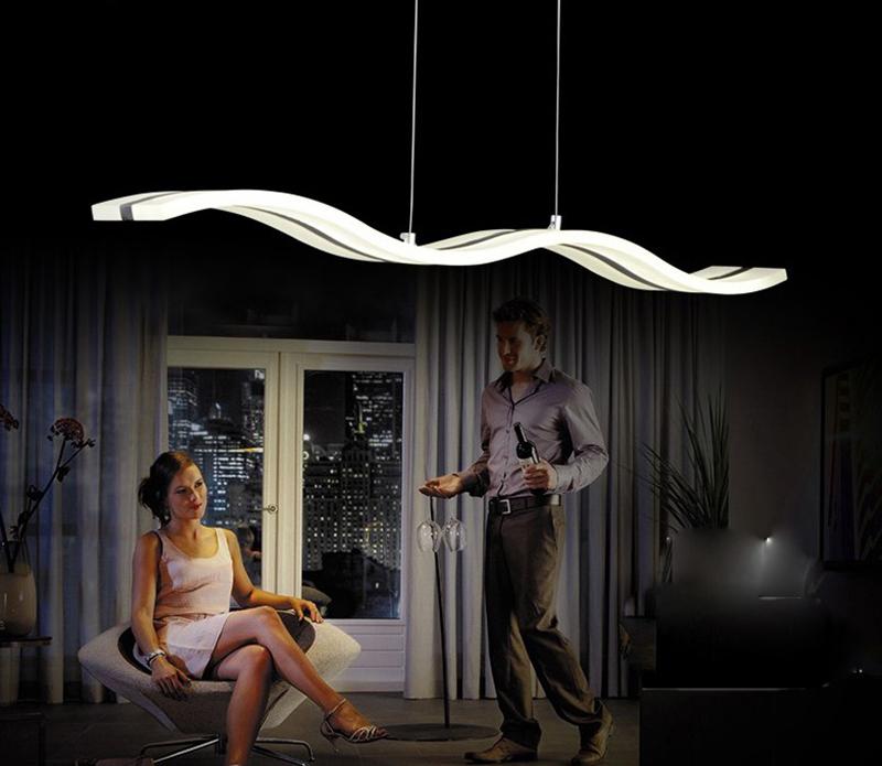 S type Modern LED Acylic Pendant Light for living room Wave Acrylic pendant lamp dinning room Pendant Lighting AC85~265V Chandelier