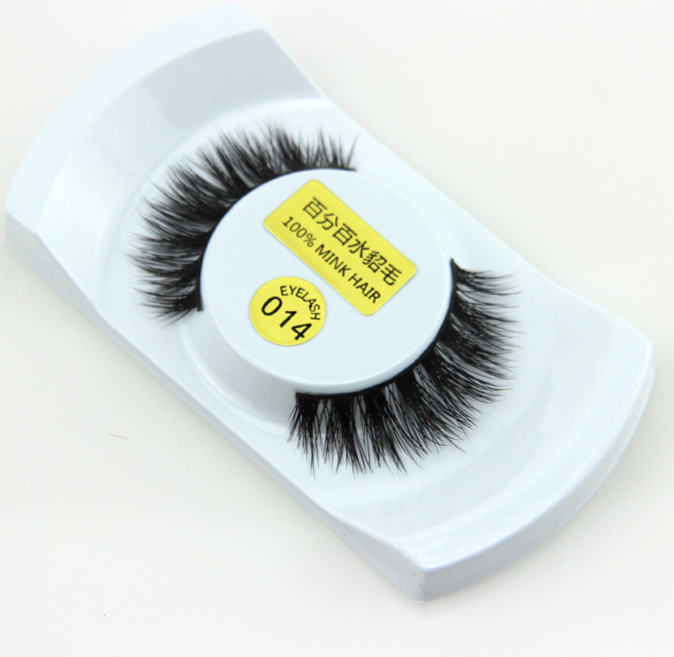 Wholesale-6 Pairs/lot 100% Women Lady Real Mink Black Natural Thick False Fake Eyelashes Eye Lashes Makeup Extension Tools