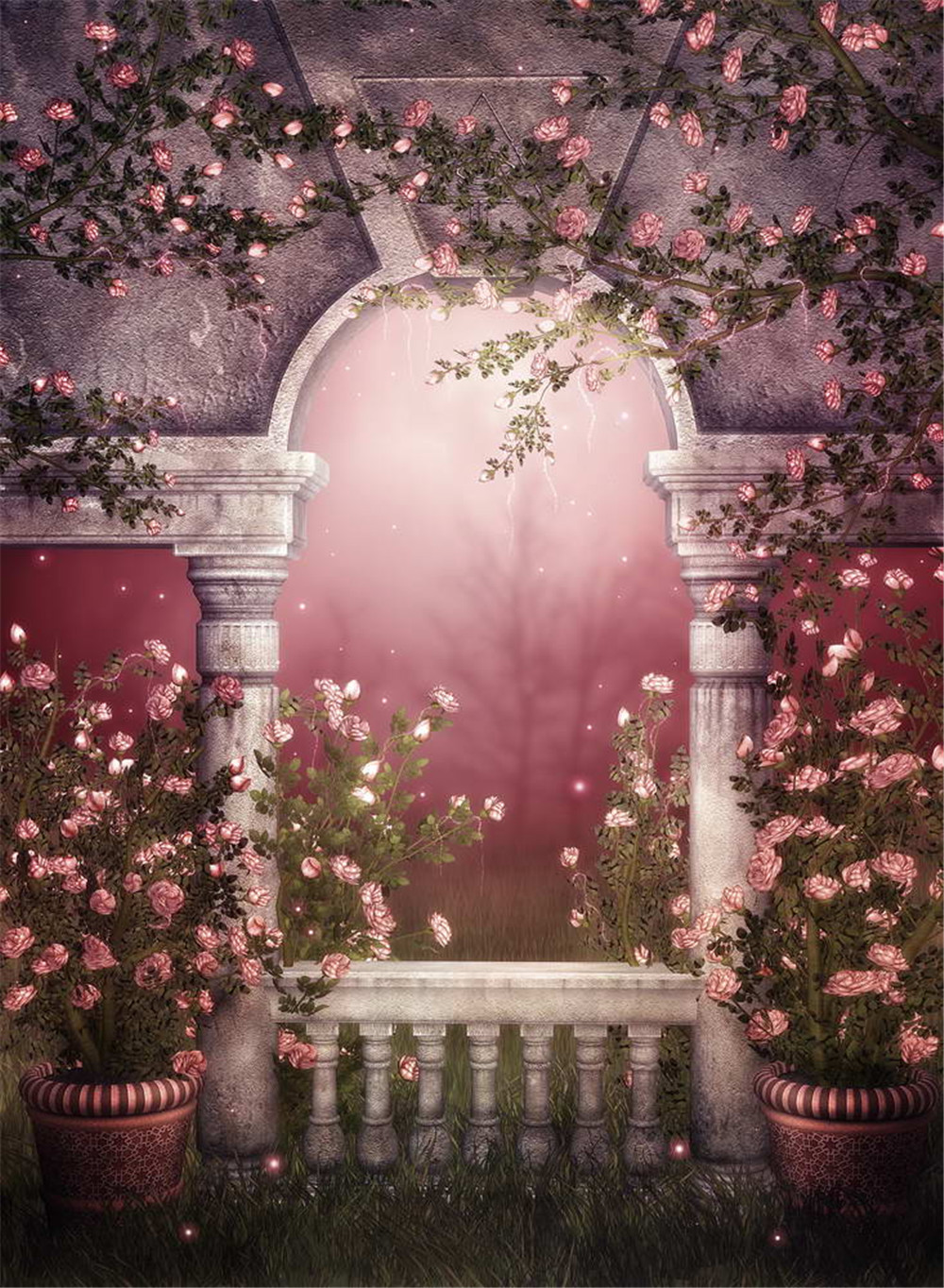 Fantasy Vinyl Backdrops for Photography Garden Moonlight Balcony Pink Flowers Vines Romantic Wedding Photo Shoot Background Vintage
Fantasy Vinyl Backdrops for Photography Garden Moonlight Balcony Pink Flowers Vines Romantic Wedding Photo Shoot Background Vintage