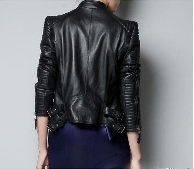 Wholesale-Leather Jacket Women jaqueta de couro feminina motorcycle ladies leather jacket women coat suede coat PU jacket coat