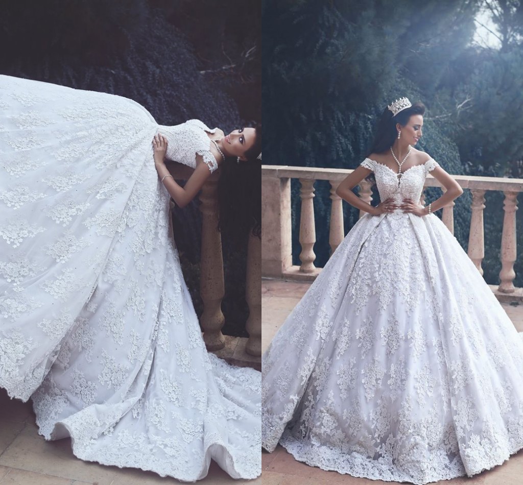 Vestidos de Novia Ball Gown Said Mhamad Wedding Dress Lace Off Shoulder Sleeveless Deep V-Neck Court Train Bridal Dresses Wedding Gowns, Black & white
Vestidos de Novia Ball Gown Said Mhamad Wedding Dress Lace Off Shoulder Sleeveless Deep V-Neck Court Train Bridal Dresses Wedding Gowns, Black & white