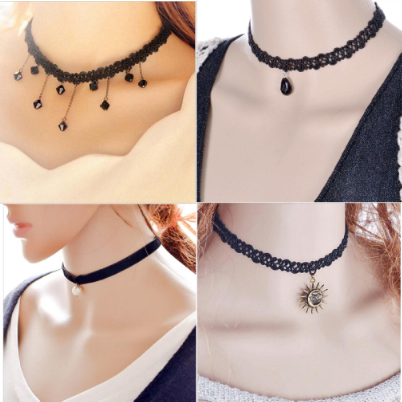 24Pcs/lot Harajuku Velvet Ribbon Lacing Necklace Chokers Pendant Clavicle Chain Necklaces Jewelry for Women
24Pcs/lot Harajuku Velvet Ribbon Lacing Necklace Chokers Pendant Clavicle Chain Necklaces Jewelry for Women