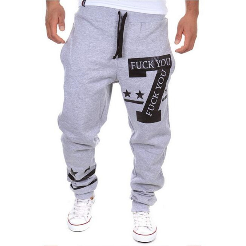 Wholesale-Hot Sale Casual Mens Letter Printing Baggy Harem Cool Long Loose Sweatpants Jogger Sport wear Pants Size M-3XL