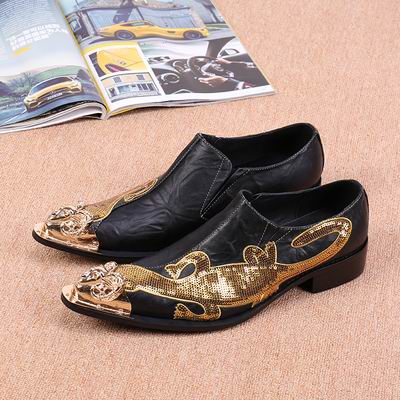 Designer Men Black Leather Shoes Fashion Personalized Metal Pointed Toe Glitter Boat Shoes Business Leisure Trend Shoes
Designer Men Black Leather Shoes Fashion Personalized Metal Pointed Toe Glitter Boat Shoes Business Leisure Trend Shoes