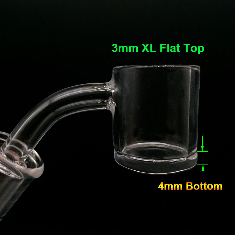 3mm Thick XL Flat Top Quartz Banger With 4mm Bottom 25mm OD Male Female 10mm 14mm 18mm Domeless Banger Nail for Glass Bong
3mm Thick XL Flat Top Quartz Banger With 4mm Bottom 25mm OD Male Female 10mm 14mm 18mm Domeless Banger Nail for Glass Bong