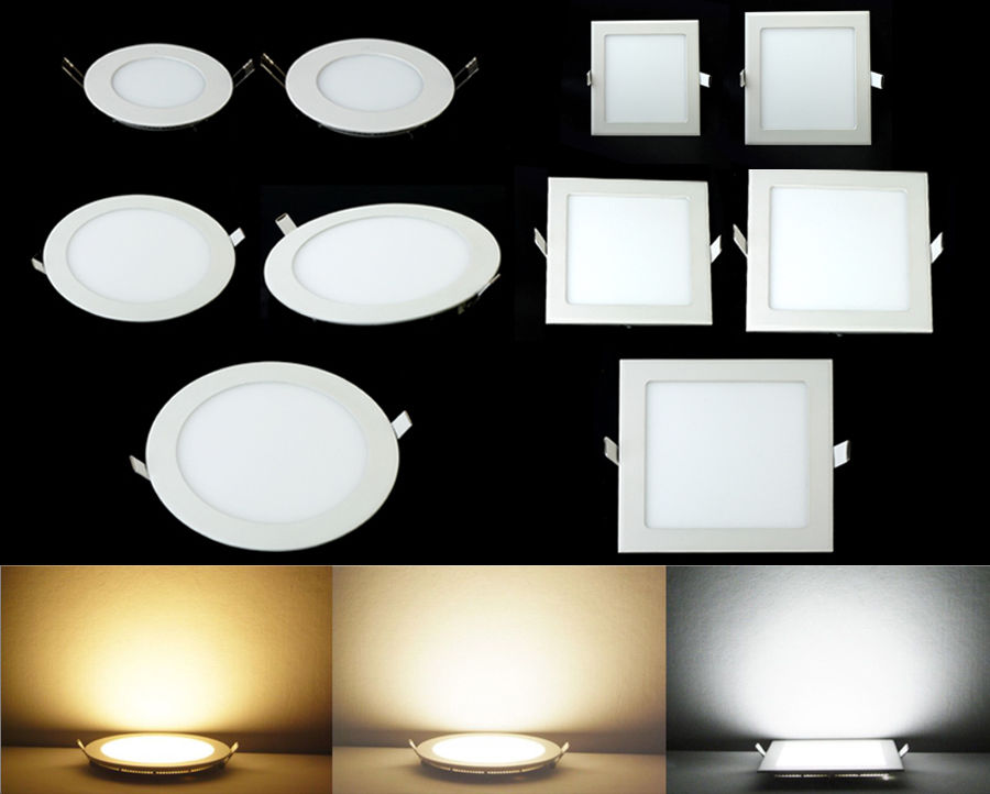Led Ceiling Surface Spot Light Downlights Panel Lamp 3W 6W 9W 12W 15W 18W 24W Led Recessed Warm/Cool/Natural White