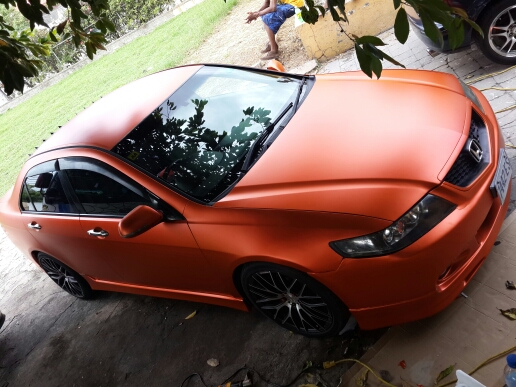 Satin Chrome Matte orange Vinyl Wrap Car Wrap With Air Release whole car wrapping covering foil 1.52x20m/Roll / 4.9ft*66ft