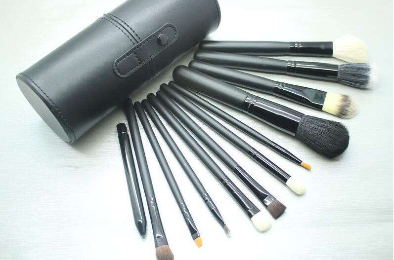 12Pcs Makeup Brush Set+Cup Holder Professional Makeup Brushes Set Cosmetic Brushes With Cylinder Cup Holder