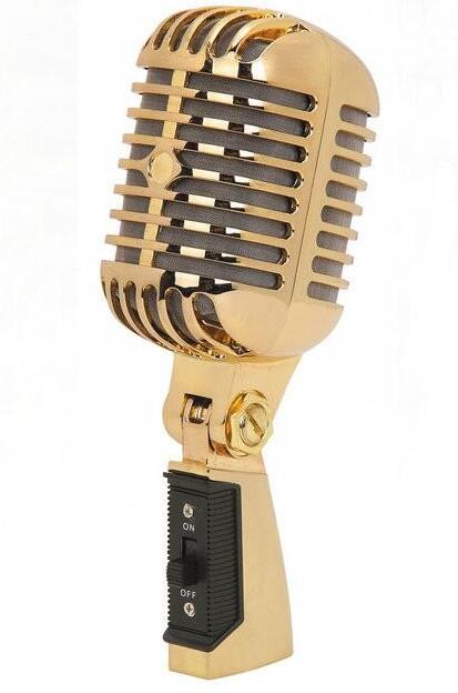 Professional New Top quality Rotating Vintage Microphone Classical Dynamic Microphones Retro Microfone for Broadcasting Vocal Co