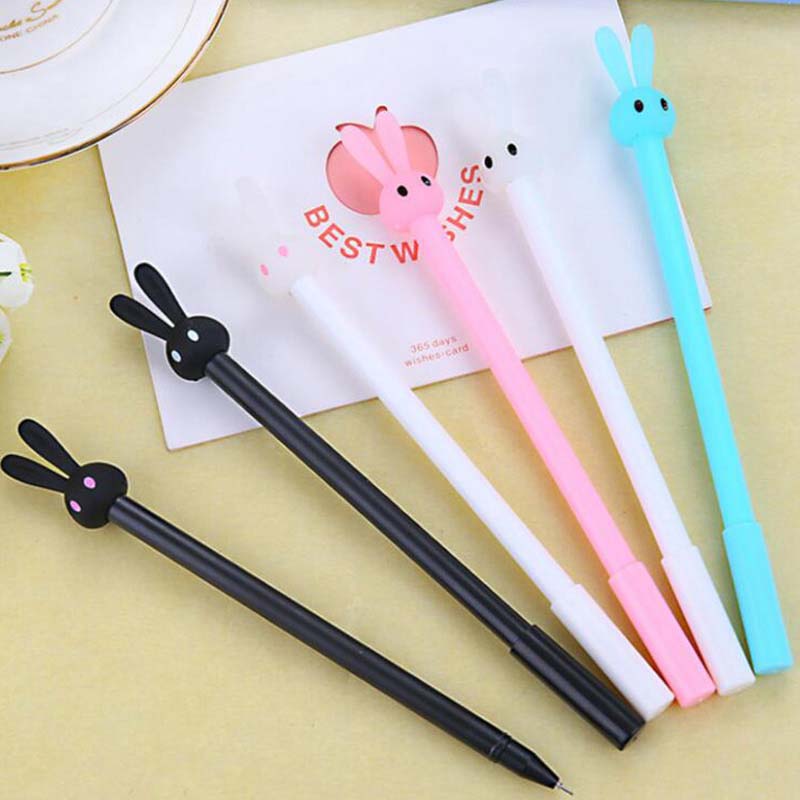 Rabbit Shape 20pcs/lot Gel Pen For Writing School Supplies Office Accessories Stationary For Kids Student Gift Christmas Prize