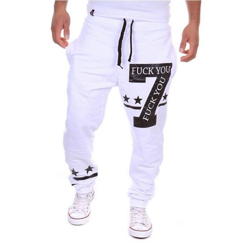 Wholesale-Hot Sale Casual Mens Letter Printing Baggy Harem Cool Long Loose Sweatpants Jogger Sport wear Pants Size M-3XL
